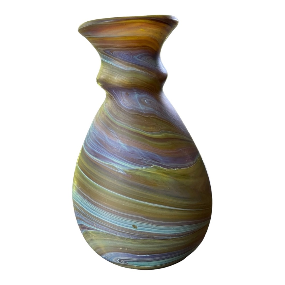 Hand Blown Phoenician Ancient Beauty Glass Bud Vase by Ten Thousand Villages - Picture 2 of 9